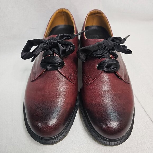 Dr Doc Martens Air Wair 1461 Lace Up Oxfords Burgundy Shoes Women's Size 7 Men 6 - Picture 2 of 13